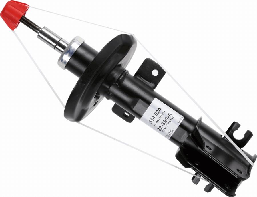 SACHS 314 624 - Shock Absorber autospares.lv