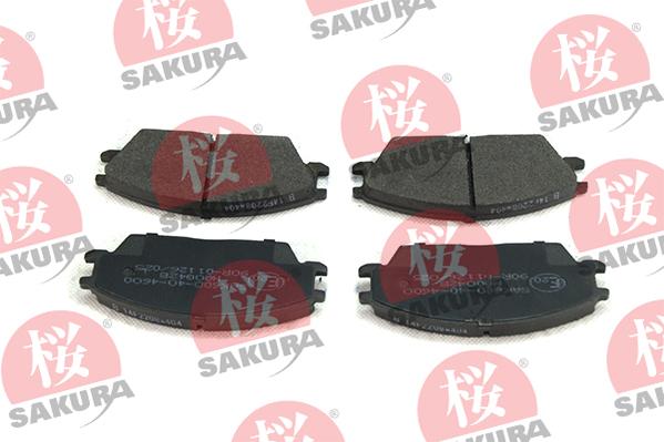 SAKURA 600-40-4600 - Brake Pad Set, disc brake autospares.lv