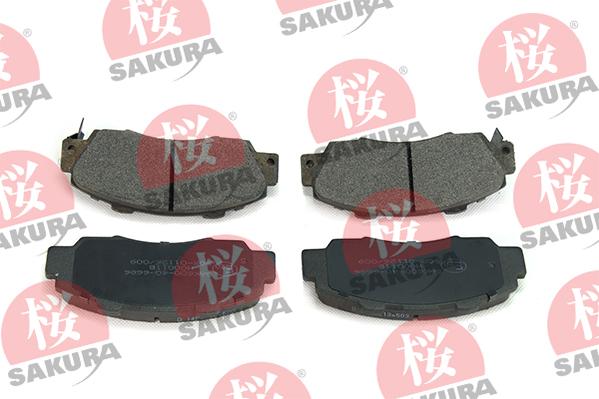 SAKURA 600-40-6686 - Brake Pad Set, disc brake autospares.lv
