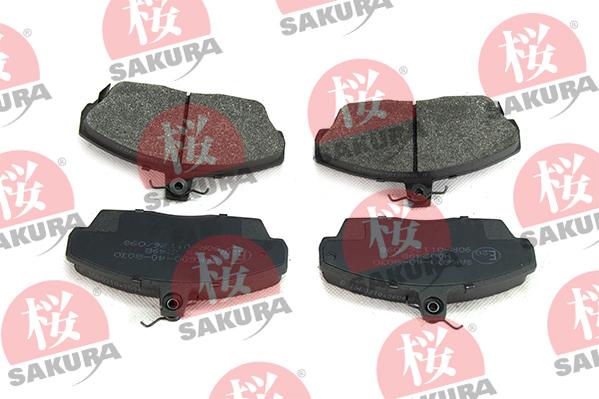 SAKURA 600-40-8030 - Brake Pad Set, disc brake autospares.lv