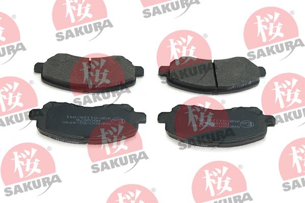 SAKURA 600-50-4340 - Brake Pad Set, disc brake autospares.lv