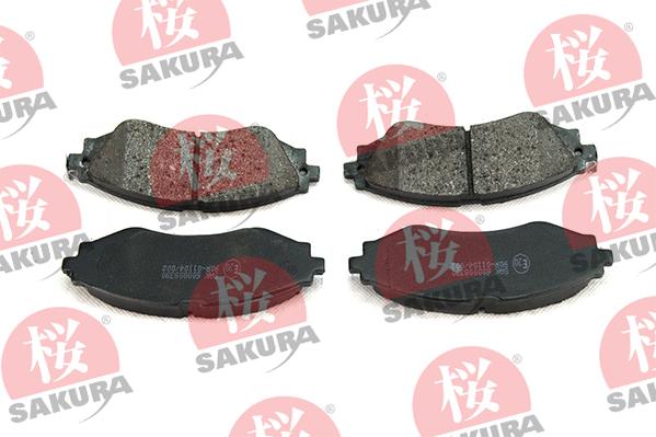 SAKURA 600-00-8390 - Brake Pad Set, disc brake autospares.lv
