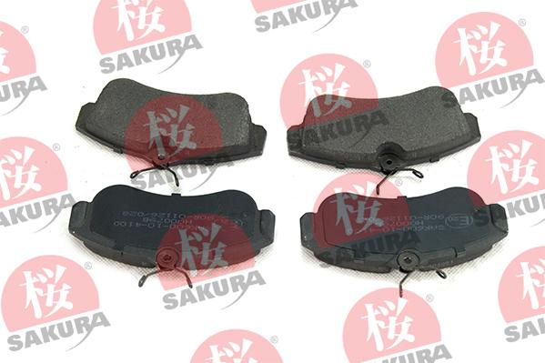 SAKURA 600-10-4100 - Brake Pad Set, disc brake autospares.lv