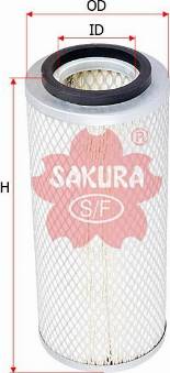 SAKURA A6808 - Air Filter, engine autospares.lv