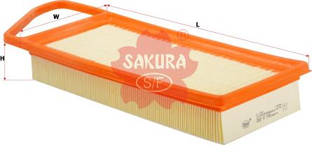 SAKURA A1765 - Air Filter, engine autospares.lv