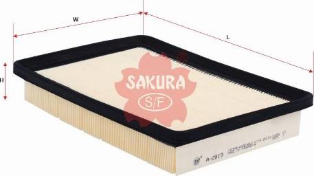 SAKURA A2819 - Air Filter, engine autospares.lv