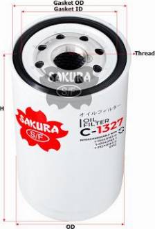 SAKURA C1327 - Oil Filter autospares.lv