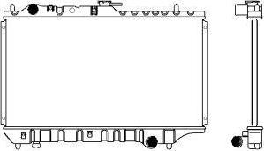 SAKURA Automotive 1300-0112 - Radiator, engine cooling autospares.lv