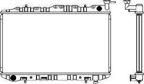 SAKURA Automotive 1251-0201 - Radiator, engine cooling autospares.lv