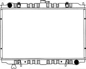 SAKURA Automotive 1251-0203 - Radiator, engine cooling autospares.lv