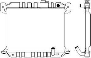 SAKURA Automotive 1211-0201 - Radiator, engine cooling autospares.lv