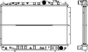 SAKURA Automotive 1221-0206 - Radiator, engine cooling autospares.lv