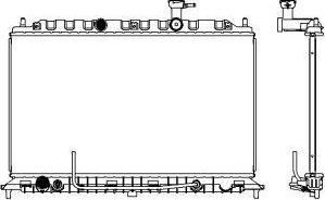 SAKURA Automotive 3451-1004 - Radiator, engine cooling autospares.lv