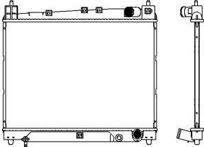 SAKURA Automotive 3461-1040 - Radiator, engine cooling autospares.lv