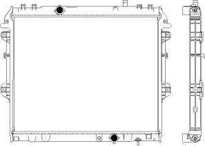 SAKURA Automotive 3461-1055 - Radiator, engine cooling autospares.lv