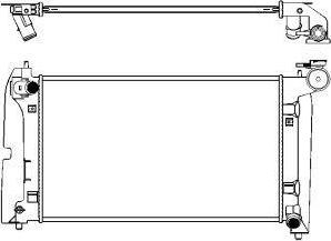 SAKURA Automotive 3461-1029 - Radiator, engine cooling autospares.lv