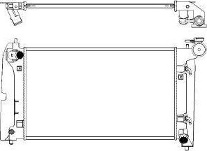 SAKURA Automotive 3461-1023 - Radiator, engine cooling autospares.lv