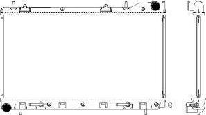 SAKURA Automotive 3421-1009 - Radiator, engine cooling autospares.lv