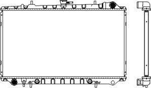 SAKURA Automotive 3341-1009 - Radiator, engine cooling autospares.lv