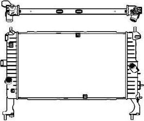 SAKURA Automotive 3351-1005 - Radiator, engine cooling autospares.lv