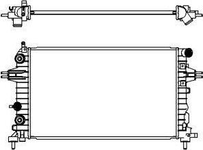 SAKURA Automotive 3351-1008 - Radiator, engine cooling autospares.lv