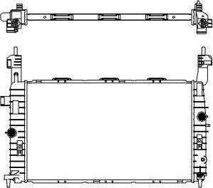 SAKURA Automotive 3351-1014 - Radiator, engine cooling autospares.lv