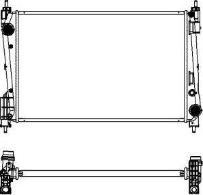 SAKURA Automotive 3351-1016 - Radiator, engine cooling autospares.lv