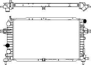 SAKURA Automotive 3351-1010 - Radiator, engine cooling autospares.lv