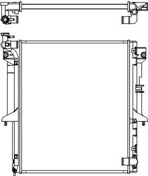 SAKURA Automotive 3321-1053 - Radiator, engine cooling autospares.lv