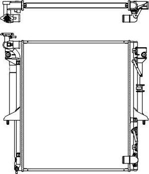 SAKURA Automotive 3321-1077 - Radiator, engine cooling autospares.lv