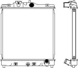 SAKURA Automotive 3211-1047 - Radiator, engine cooling autospares.lv