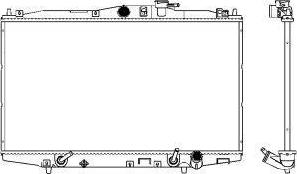 SAKURA Automotive 3211-1003 - Radiator, engine cooling autospares.lv