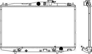 SAKURA Automotive 3211-1007 - Radiator, engine cooling autospares.lv