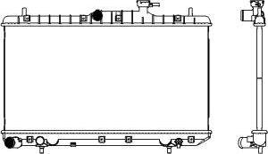 SAKURA Automotive 3221-1027 - Radiator, engine cooling autospares.lv