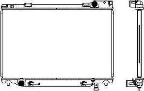 SAKURA Automotive 2462-1004 - Radiator, engine cooling autospares.lv