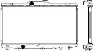 SAKURA Automotive 2462-1001 - Radiator, engine cooling autospares.lv