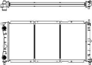 SAKURA Automotive 2152-1002 - Radiator, engine cooling autospares.lv
