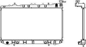 SAKURA Automotive 2251-1001 - Radiator, engine cooling autospares.lv