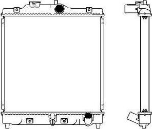 SAKURA Automotive 2212-1003 - Radiator, engine cooling autospares.lv