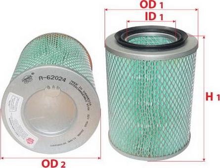 SAKURA Automotive A-62024 - Air Filter, engine autospares.lv