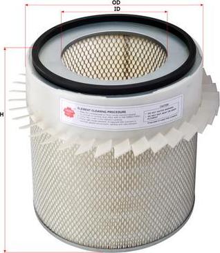 SAKURA Automotive AS-5707 - Air Filter, engine autospares.lv