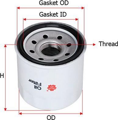 SAKURA Automotive C-9002 - Oil Filter autospares.lv