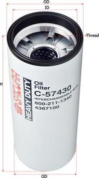 SAKURA Automotive C-57430 - Oil Filter autospares.lv