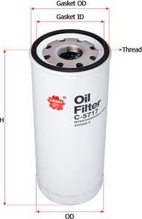 SAKURA Automotive C-5717 - Oil Filter autospares.lv