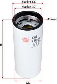 SAKURA Automotive C-5724 - Oil Filter autospares.lv