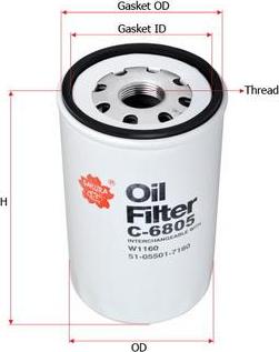 SAKURA Automotive C-6805 - Oil Filter autospares.lv