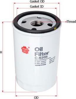 SAKURA Automotive C-6205 - Oil Filter autospares.lv