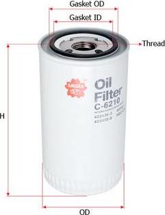 SAKURA Automotive C-6210 - Oil Filter autospares.lv