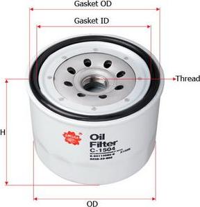 SAKURA Automotive C-1504 - Oil Filter autospares.lv