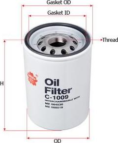 SAKURA Automotive C-1009 - Oil Filter autospares.lv